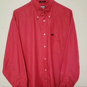 Faconnable Men’s Large Red Button Down Shirt